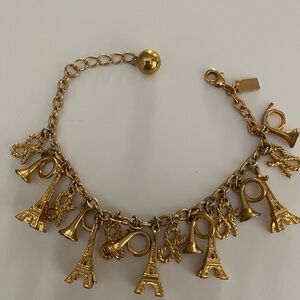 Kate Spade Gold Eiffel Tower Charm Bracelet